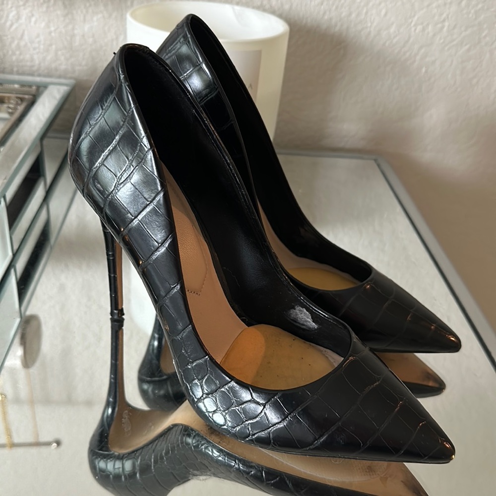 Crocodile black heels from Aldo